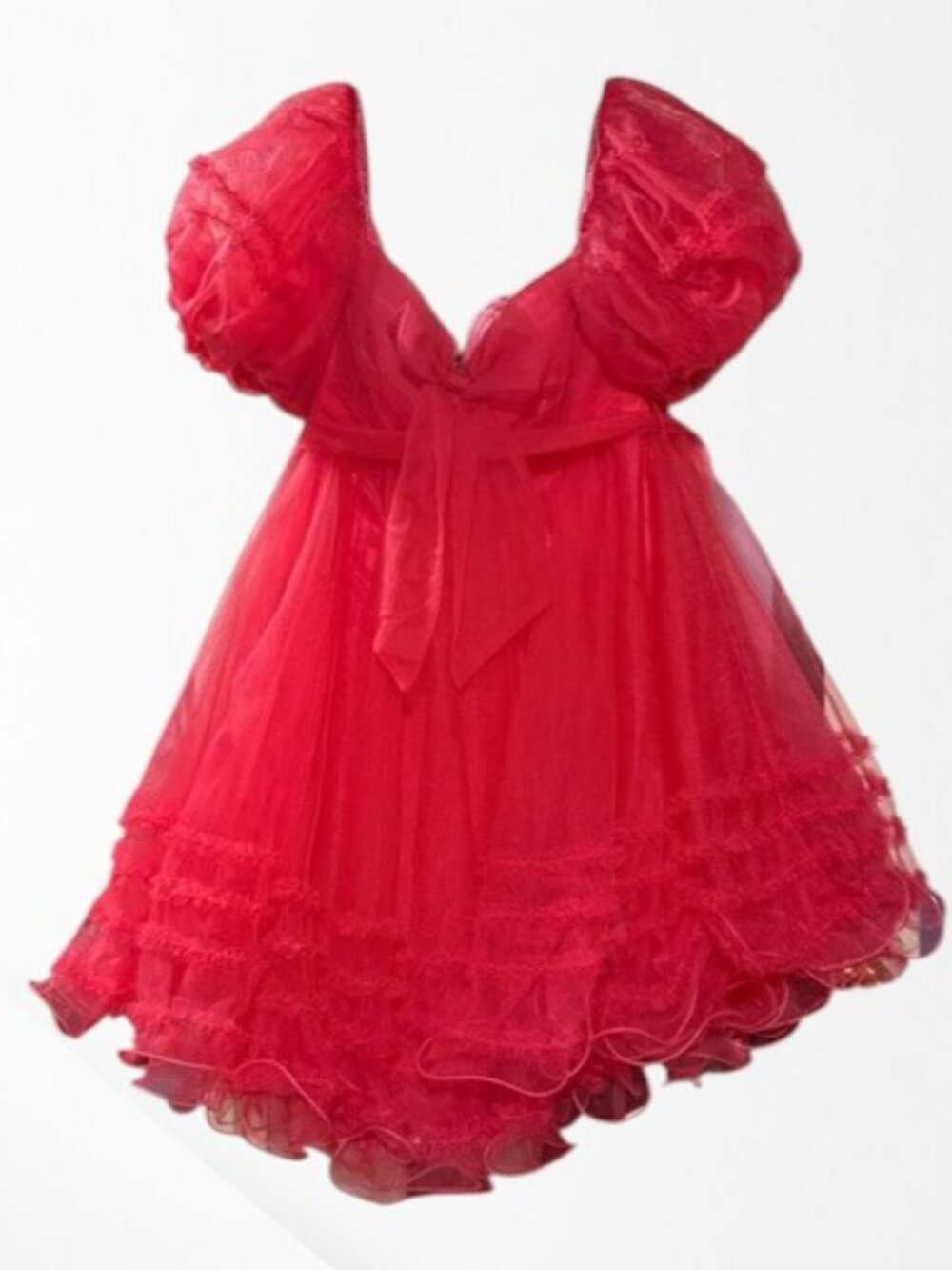 NWT VIP & Diamond Bridal Size 2 Hot Pink Tulle Babydoll Corset Dress